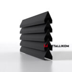 Ламели для забора жалюзи Luxe Л RAL 9005 – покрытие матовое, толщина 0,45 мм в Казани | фото 2