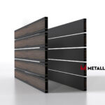 Планкен для забора Printec под дерево 120 mm RAL 7024 – покрытие полиэстер, толщина 0,45 мм в Казани | фото 1
