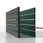 Планкен для забора Printec под дерево 120 mm RAL 6005 – покрытие матовое, толщина 0,45 мм в Казани | фото 2