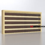 Планкен для забора Printec под дерево 120 mm RAL 1014 – покрытие порошковое, толщина 0,45 мм в Казани | фото 4