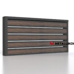 Планкен для забора Printec под дерево 120 mm RAL 7024 – покрытие полиэстер, толщина 0,45 мм в Казани | фото 4